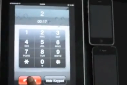 iPad fazendo ligações